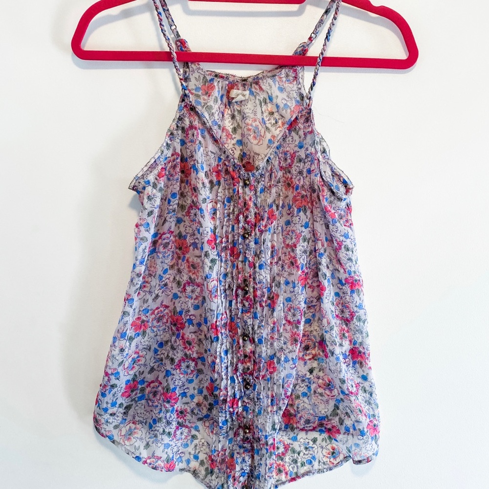 3/$15! Floral boho tank